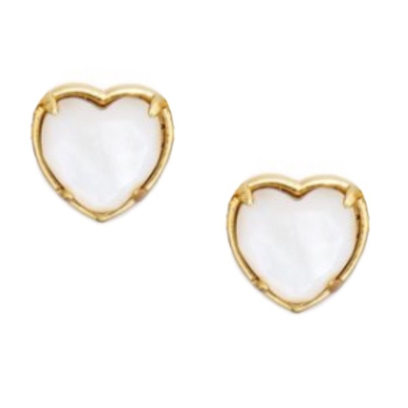 kate spade Jewelry - Kate Spade Mother of Pearl Heart Earrings